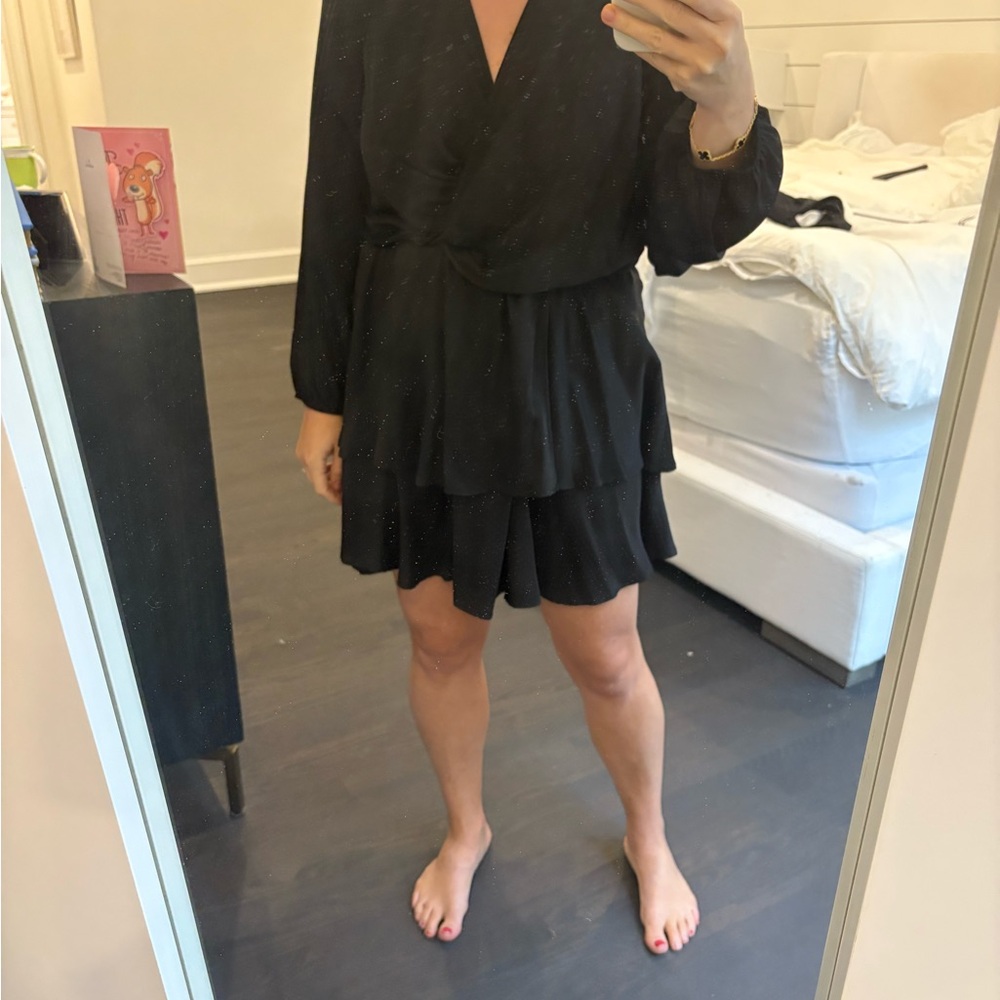 Zara Black Polka Dot Dress small